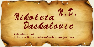 Nikoleta Daskalović vizit kartica